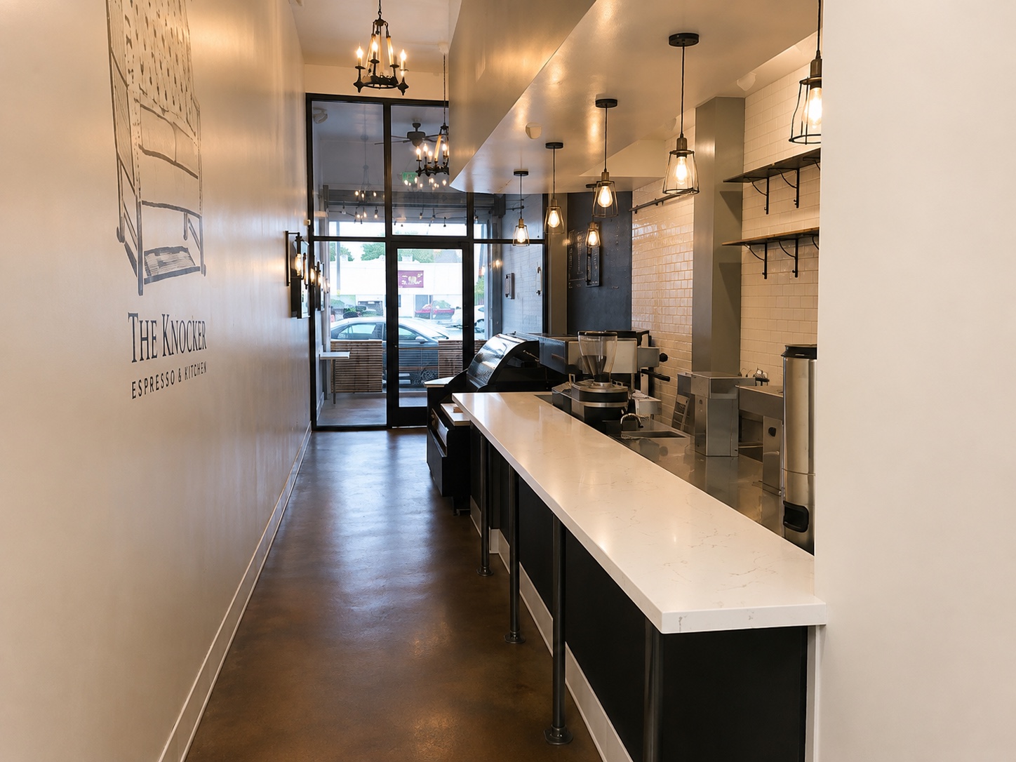 The Knocker Espresso and Kitchen bar build-out San Diego - Complete Builders Inc